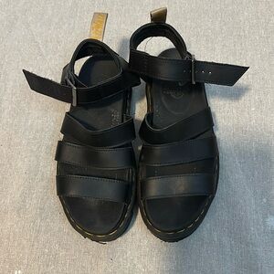 Doc Martens AirWear Vegan Blaire Platform Sandals, #23806001, Black, US 7